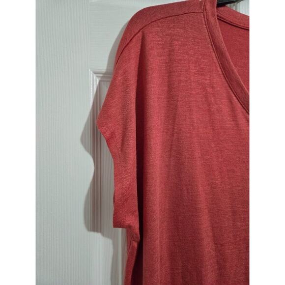 ORVIS Soft T-Shirt Women's Plus Size 2X Coral Pink V-Neck Athleisure - Picture 5 of 13